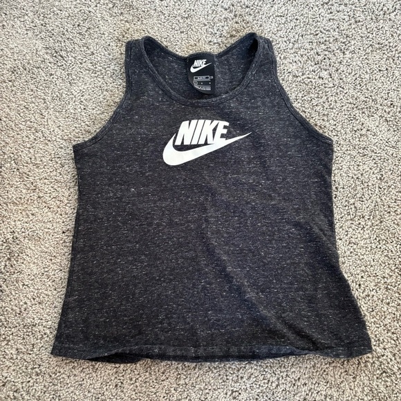 Girls Nike Sportswear Grey Heather White Tank Top Size Large - Picture 1 of 5